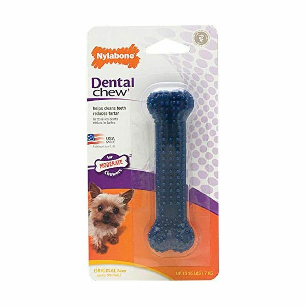 Nylabone Hondenspeelgoed Nylabone Klein Blauw Natuurlijk Kip Thermoplast Maat Xs